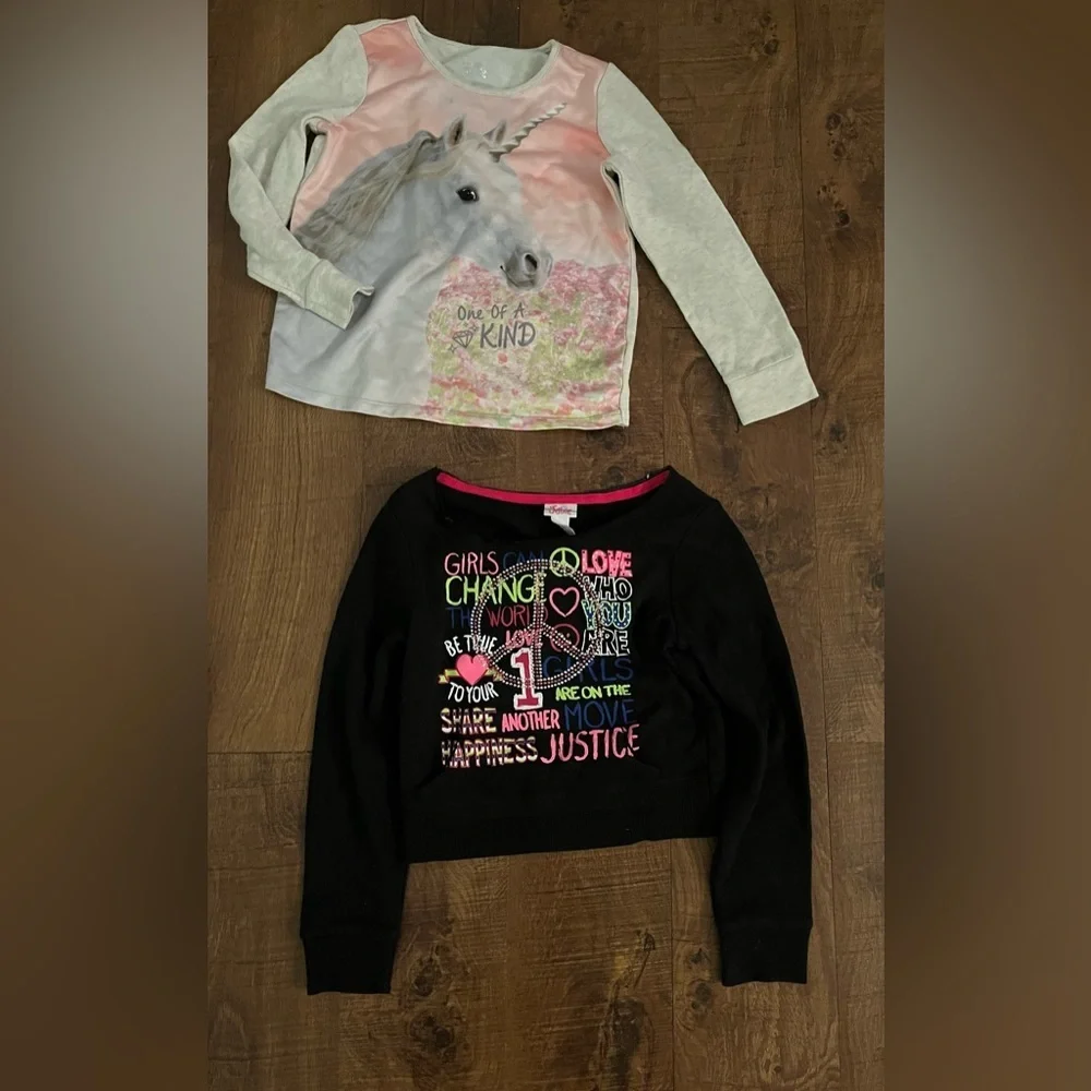 Justice girls bundle 11 items Sz 6 shirts sweater tanks shirts leggings